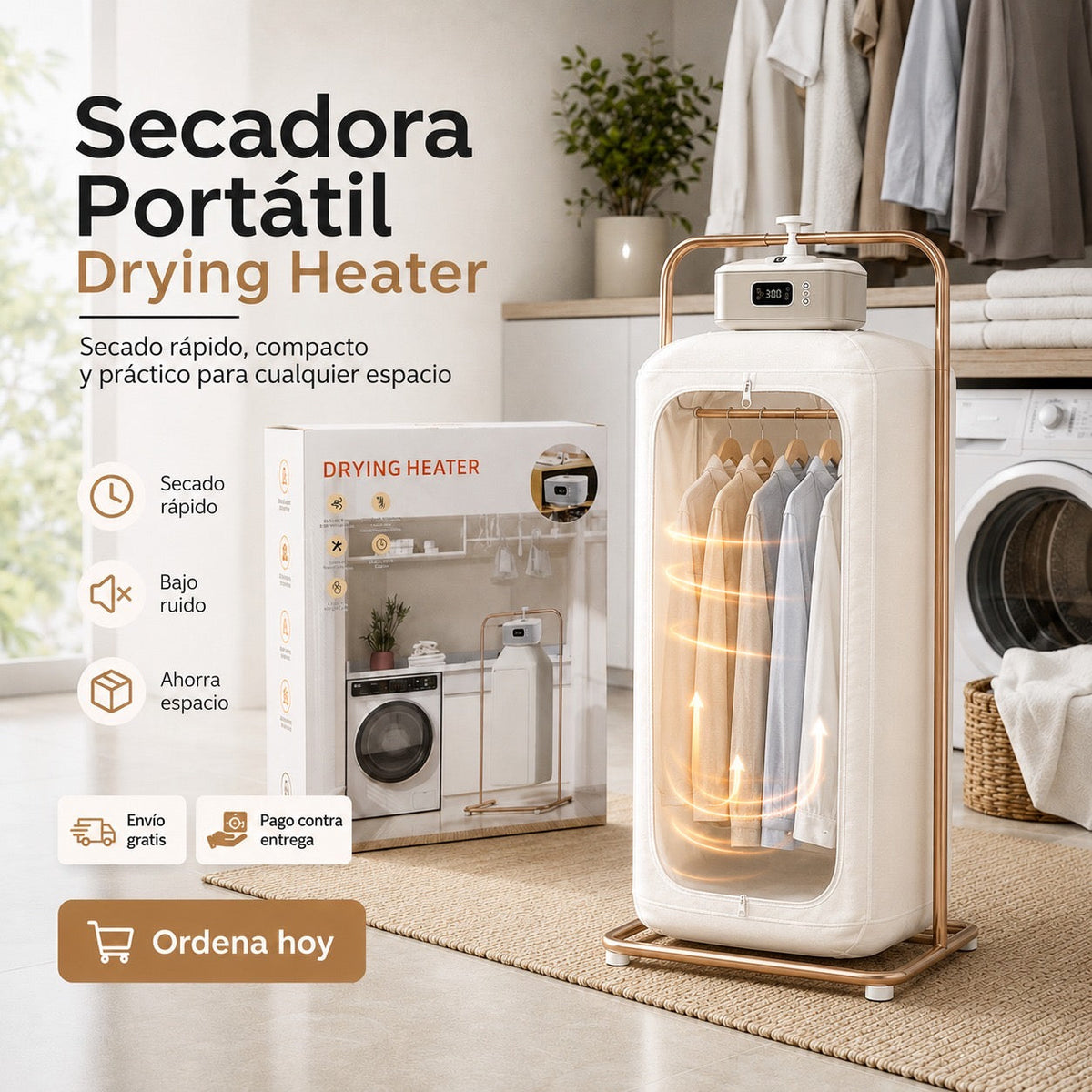 Secadora Portátil de Ropa – Sin Tender, Sin Humedad